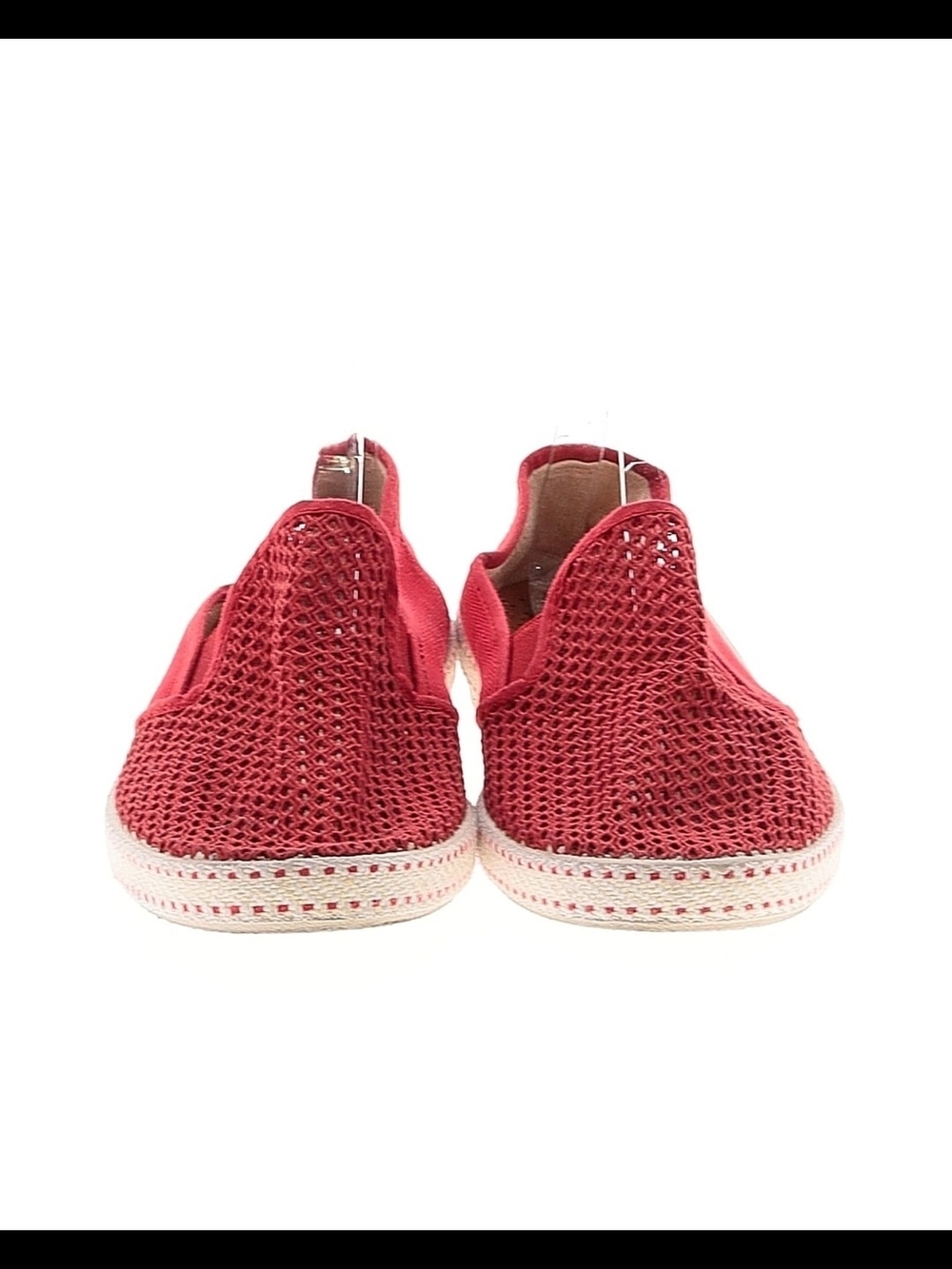 Rivieras Red Crochet Slip-On Espadrilles